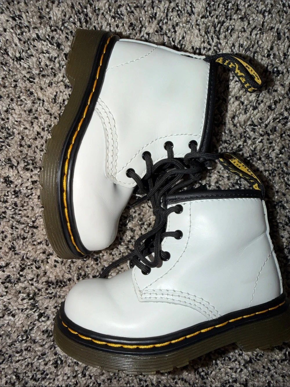 Baby Dr. Martens White Boots Size 5